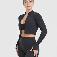 Timeless Crop Jacket | Coal
