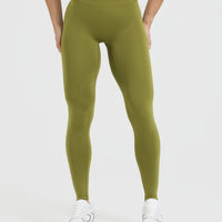 Timeless High Waisted Leggings | Olive Green