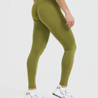 Timeless High Waisted Leggings | Olive Green