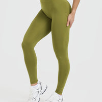 Timeless High Waisted Leggings | Olive Green