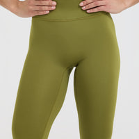 Timeless High Waisted Leggings | Olive Green
