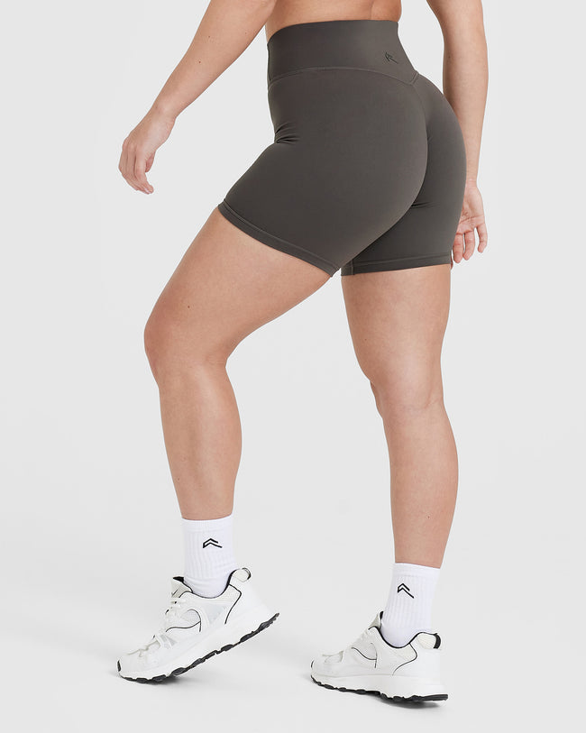 Timeless High Waisted Shorts 6" | Deep Taupe
