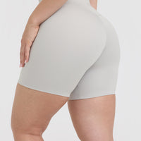 Timeless High Waisted Shorts 6" | Light Grey