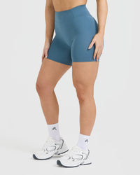 Timeless High Waisted Shorts 6" | Moonstone Blue