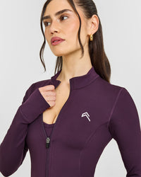 Timeless Jacket with White Logo | Blackberry Purple