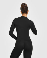 Timeless Jacket with White Logo | Black