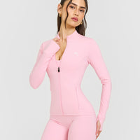 Timeless Jacket with White Logo | Petal Pink