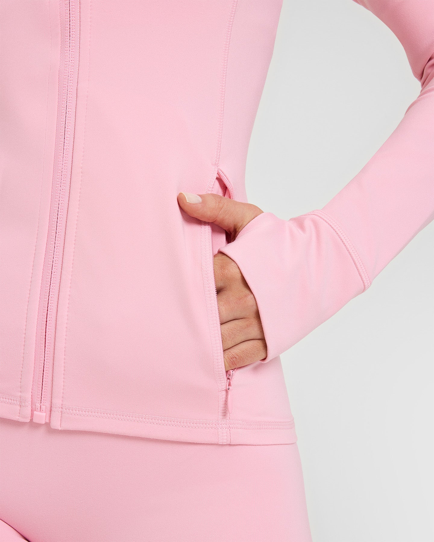 Timeless Jacket with White Logo | Petal Pink