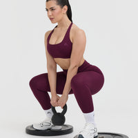 Timeless Square Neck Sports Bra | Ripe Fig