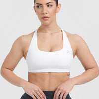 Timeless Square Neck Sports Bra | White