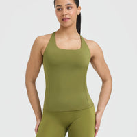 Timeless Square Neck Vest | Olive Green