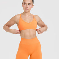 Timeless Strappy Bralette | Apricot Orange