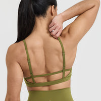 Timeless Strappy Bralette | Olive Green