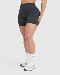 Unified High Waisted Shorts 6" | Coal