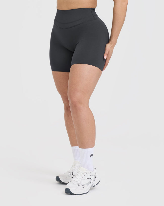Unified High Waisted Shorts 6" | Coal