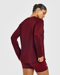 Go To Seamless Loose Long Sleeve Top | Rosewood