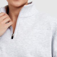 All Day Est 2020 Crop 1/4 Zip Sweatshirt | Light Grey Marl