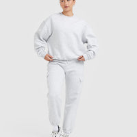 All Day Est 2020 Oversized Sweatshirt | Light Grey Marl