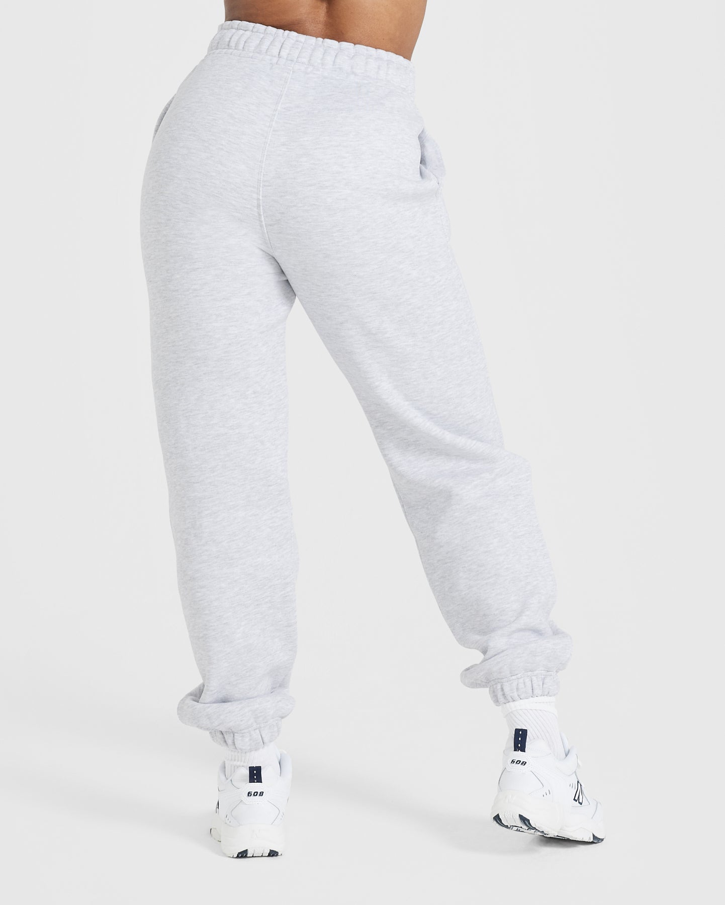 All Day Varsity Oversized Joggers | Light Grey Marl