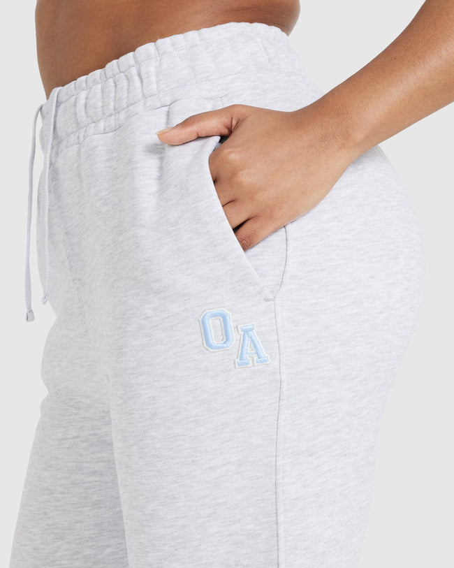 All Day Varsity Oversized Joggers | Light Grey Marl