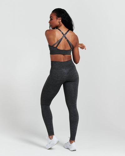 Classic Seamless Sports Bra | Coal Marl