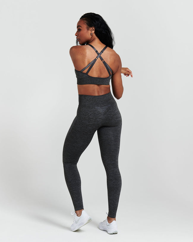 Classic Seamless Sports Bra | Coal Marl