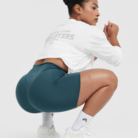 Classic Lifters Graphic Oversized Lightweight Long Sleeve Top | White