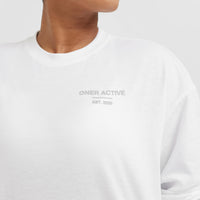 Classic Lifters Graphic Oversized Lightweight Long Sleeve Top | White