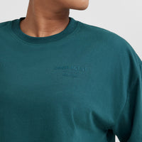Classic Lifters Graphic Relaxed Crop Lightweight T-Shirt | Marine Teal