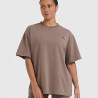 Classic Oversized Lightweight T-Shirt | Cool Brown