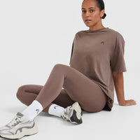 Classic Oversized Lightweight T-Shirt | Cool Brown