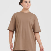 Classic Oversized Lightweight T-Shirt | Walnut