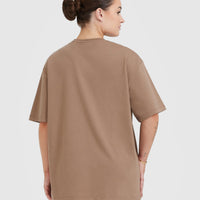 Classic Oversized Lightweight T-Shirt | Walnut