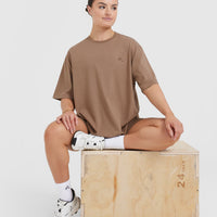 Classic Oversized Lightweight T-Shirt | Walnut