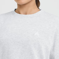 Classic Longline T-Shirt | Light Grey Marl