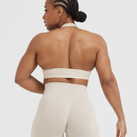 Classic Seamless 2.0 Halter Neck Bralette | Sand Marl
