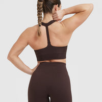 Classic Seamless 2.0 V-Neck Bralette | 70% Cocoa Marl