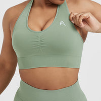 Classic Seamless 2.0 V-Neck Bralette | Sage Marl