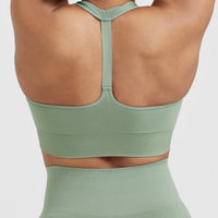 Classic Seamless 2.0 V-Neck Bralette | Sage Marl