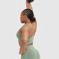Classic Seamless 2.0 V-Neck Bralette | Sage Marl