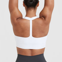Classic Seamless 2.0 V-Neck Bralette | White
