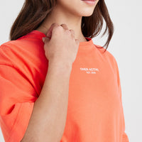 Graphic Oversized Short Sleeve Tee | Washed Peach Blossom