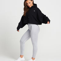 Classic Crop Zip Hoodie | Black