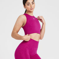 Classic Seamless 2.0 Crop Top | Fuchsia Marl
