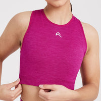 Classic Seamless 2.0 Crop Top | Fuchsia Marl