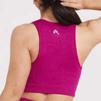 Classic Seamless 2.0 Crop Top | Fuchsia Marl