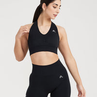 Classic Seamless 2.0 V-Neck Bralette | Black Marl