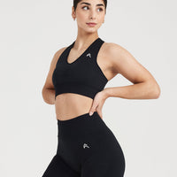 Classic Seamless 2.0 V-Neck Bralette | Black Marl