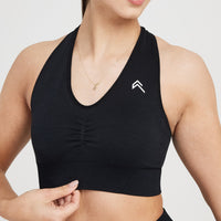 Classic Seamless 2.0 V-Neck Bralette | Black Marl
