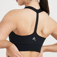 Classic Seamless 2.0 V-Neck Bralette | Black Marl